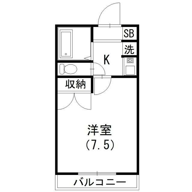 レジデンスジュネス 206号室 間取り