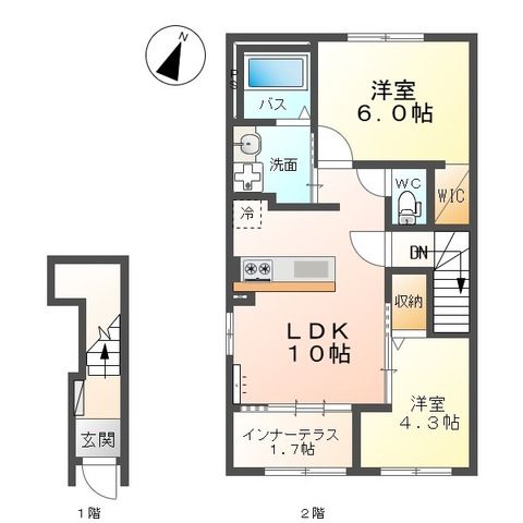 ヴィル・ナタール 201号室 間取り