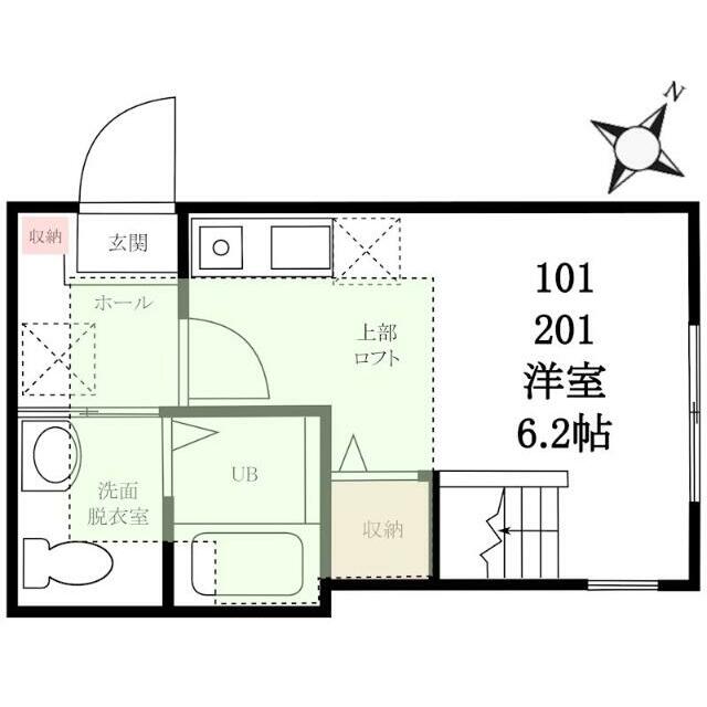 ハーミットクラブハウス戸塚Ⅴ KANAテラス 201号室 間取り