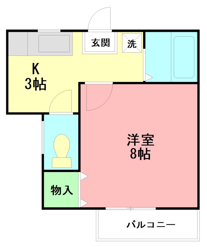 ブラッサム 202号室 間取り