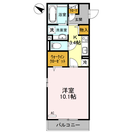 オーキッド・hill 205号室 間取り