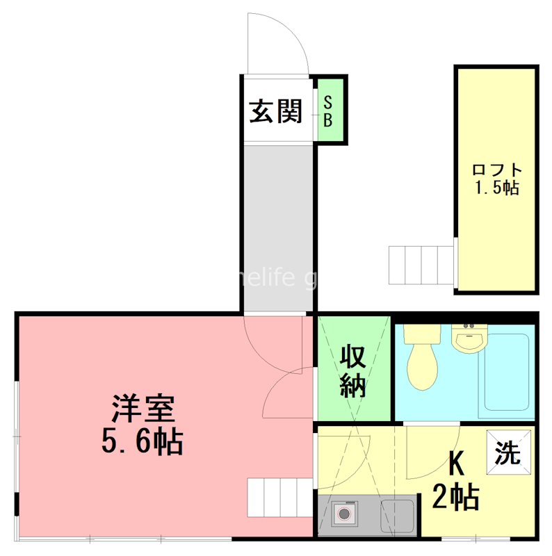 パストラーレ 206号室 間取り