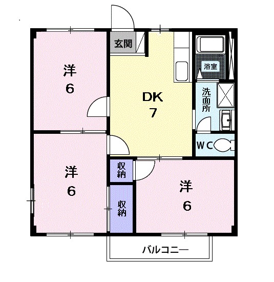 サンライズハイムＣ 204号室 間取り