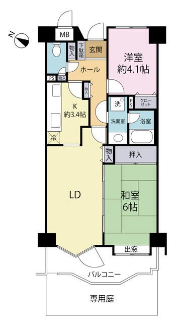 キャッスル湯河原 102号室 間取り