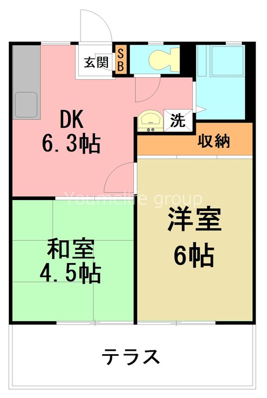 フォレストコート伊勢原 101号室 間取り