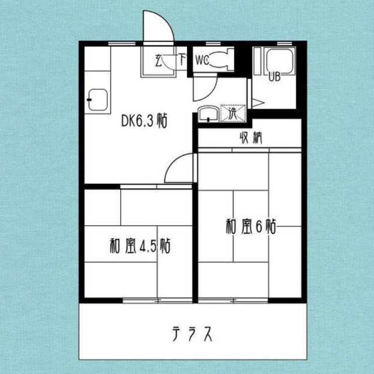 サニーハイツ 101号室 間取り
