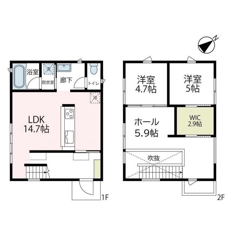 イリザスィヨン本鵠沼 B棟 間取り