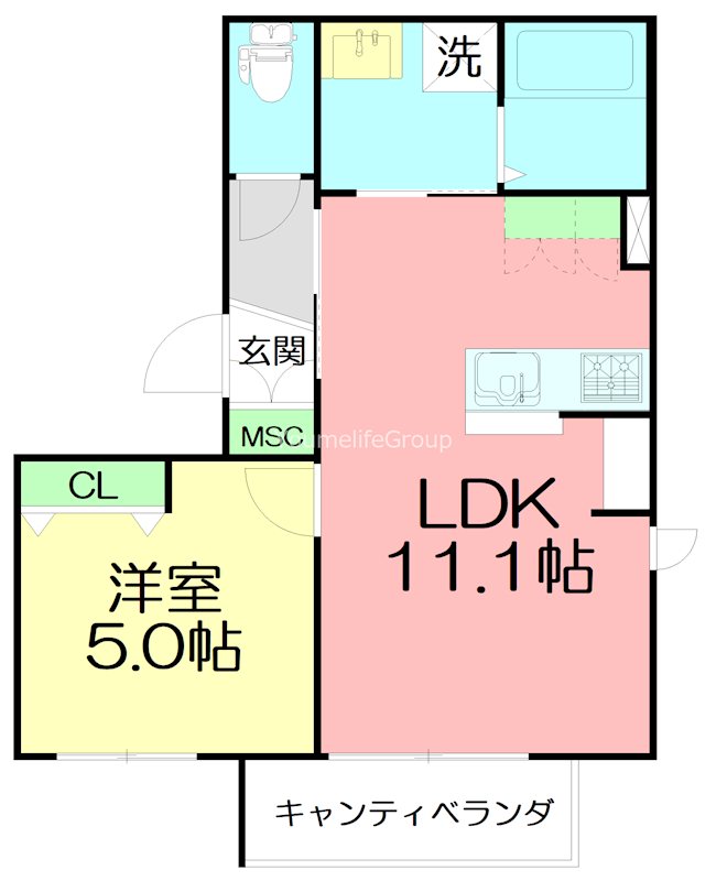 グランメゾン 藏 202号室 間取り