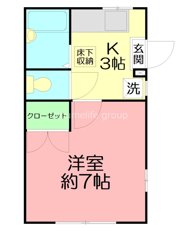 フレグランスC 101号室 間取り