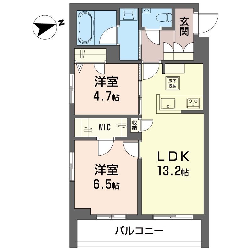 クレール・ドゥ・リュンヌ 101号室 間取り