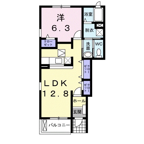 スプランドゥール 101号室 間取り