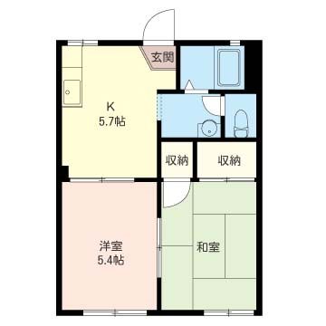 ルミエール A 101号室 間取り