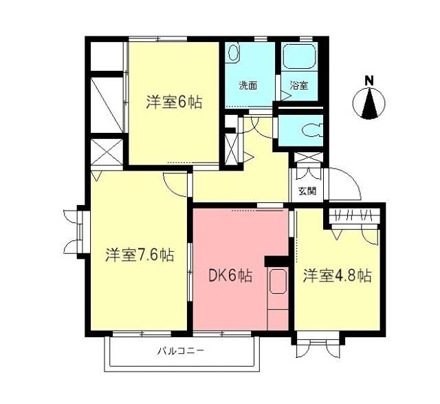 コーポ豊明Ａ 102号室 間取り