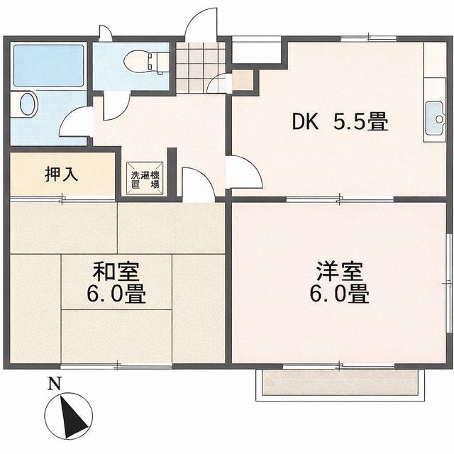 フォンターナＢ 2F号室 間取り
