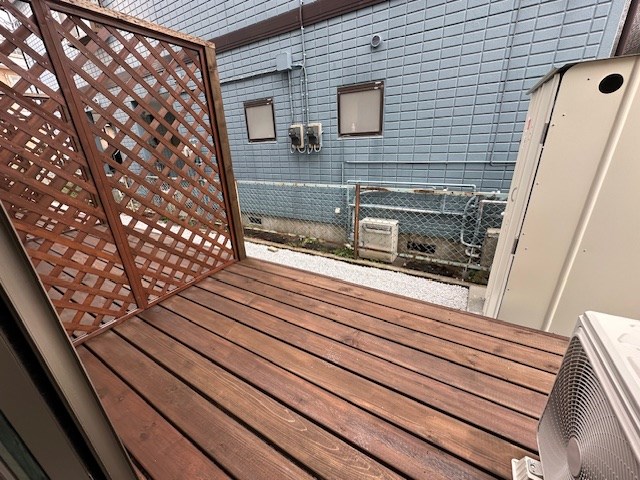 ひなたと春風のラテ ベランダ