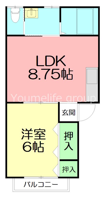 シーサイドクボタⅡ 103号室 間取り