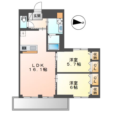 ディアパレス宮の前 間取り