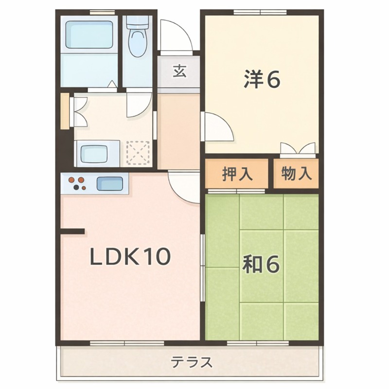 第1萬屋グリーンハイツ 間取り図