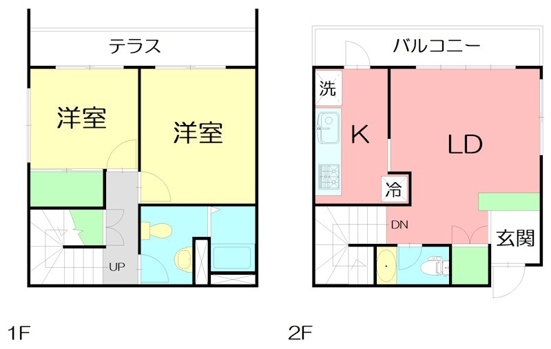 第1萬屋グリーンハイツ 204号室 間取り