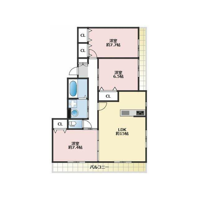 サクラテラス 201号室 間取り