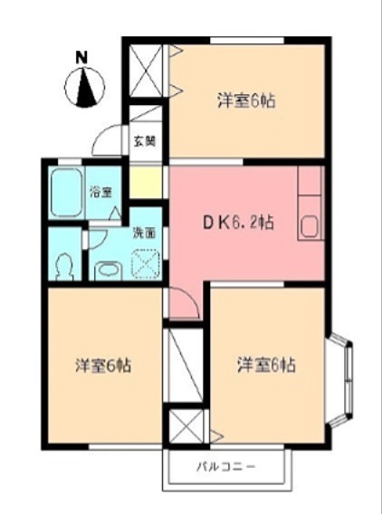 ビューバレーKⅠ 101号室 間取り