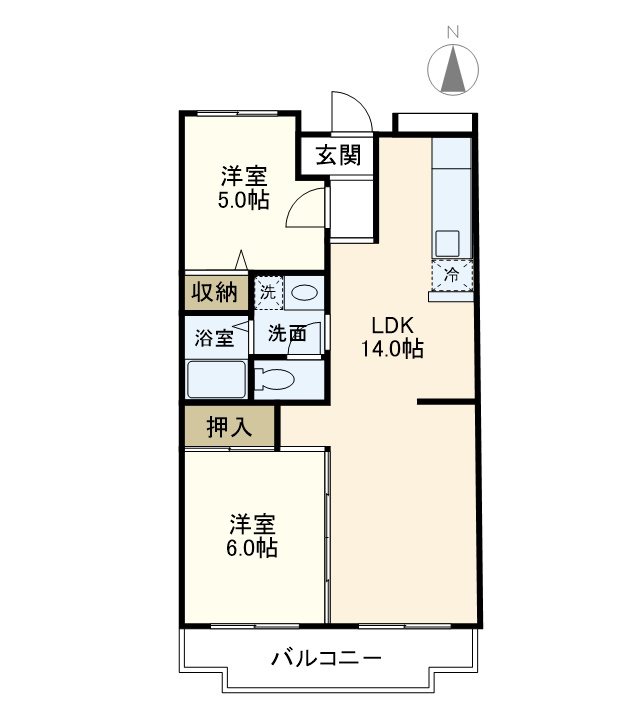 エスポワール東戸塚 203号室 間取り