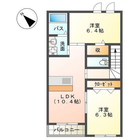 グランシャリオ 202号室 間取り