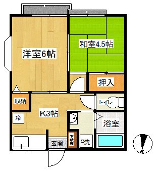 メゾン薫 103号室 間取り