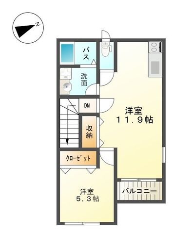 グランドゥール・メイ 0205号室 間取り