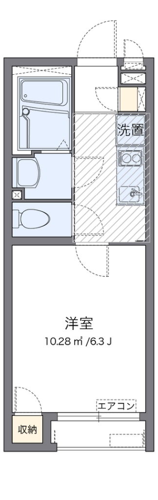 クレイノ壱番館 103号室 間取り
