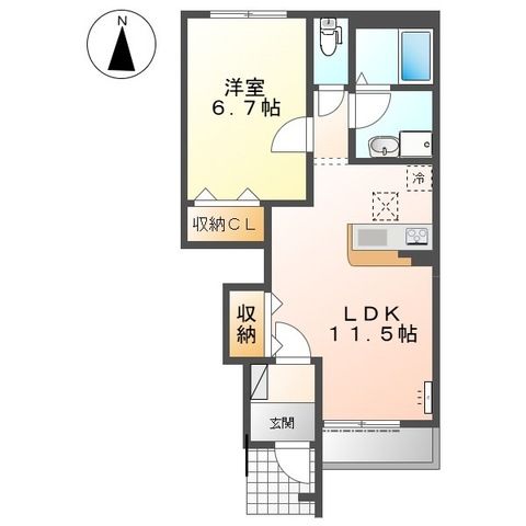サン　フォレスタ　Ａ 102号室 間取り