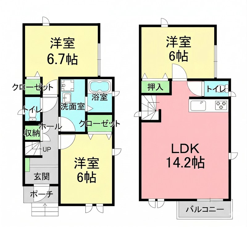 岩崎貸家 A棟 間取り