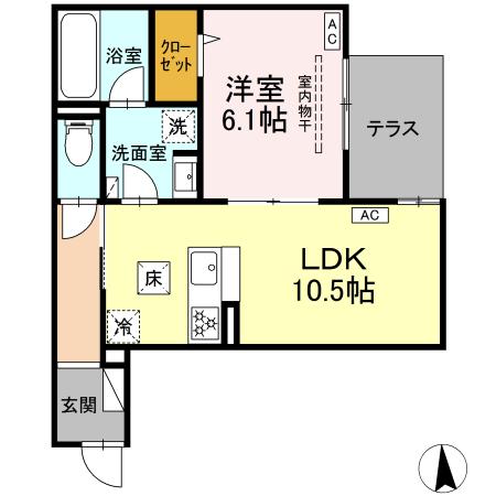 エスペリア栄町 103号室 間取り