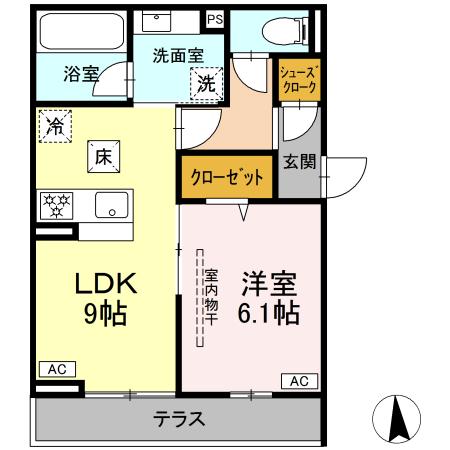 エスペリア栄町 101号室 間取り