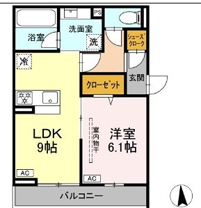 エスペリア栄町 201号室 間取り