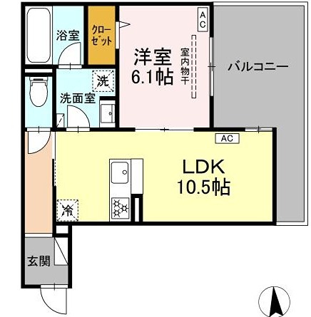 エスペリア栄町 203号室 間取り