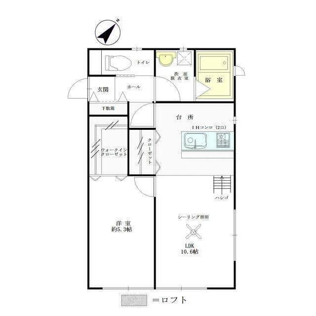 シトラスジュノス鎌倉 103号室 間取り