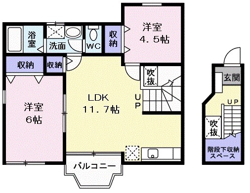 フロレスタカマクラⅠ 202号室 間取り