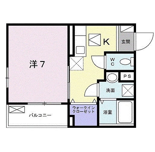 ＯＣＥＡＮ　ＣＯＵＲＴ　材木座 101号室 間取り