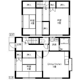 浜竹貸家　① 間取り