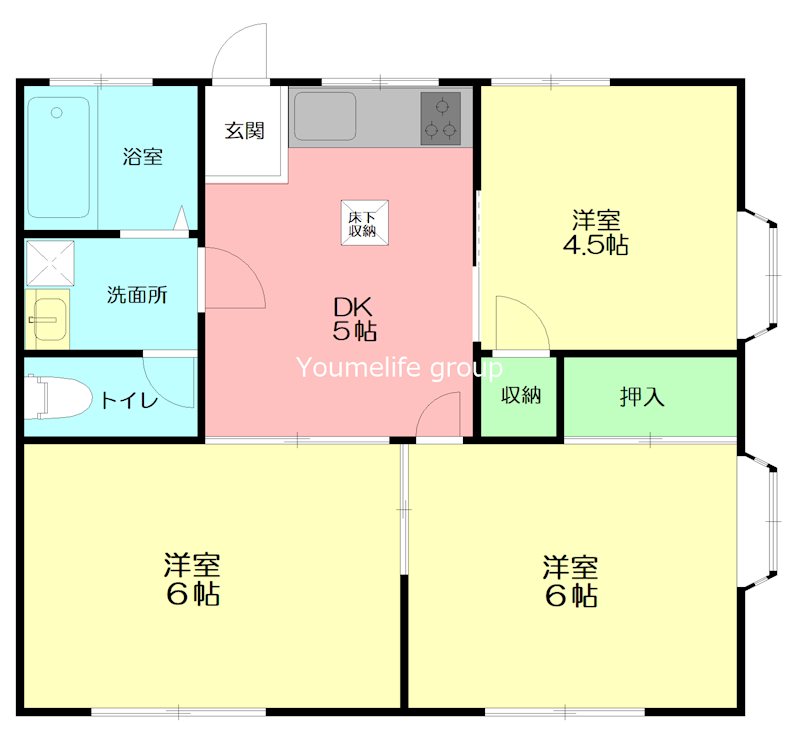 グリーンサイド飯山 103号室 間取り