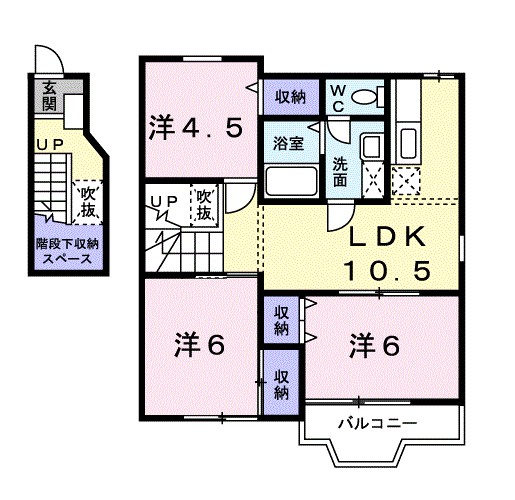 キャトルエンジェルB 201号室 間取り
