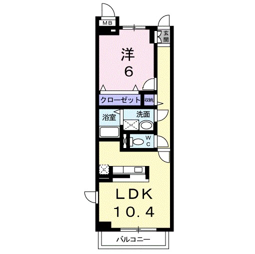 エスポアメゾンⅡ 405号室 間取り