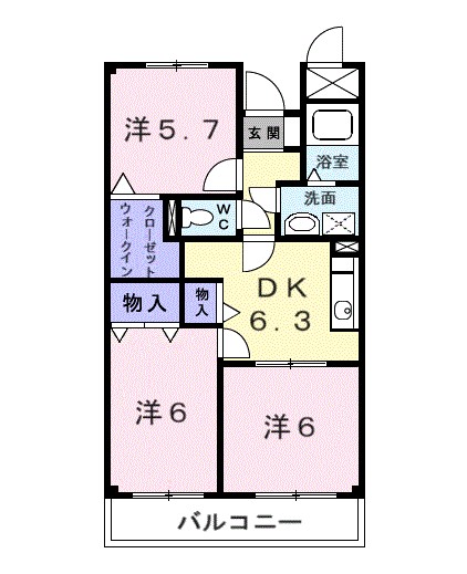 ヒルトップ湘南 304号室 間取り