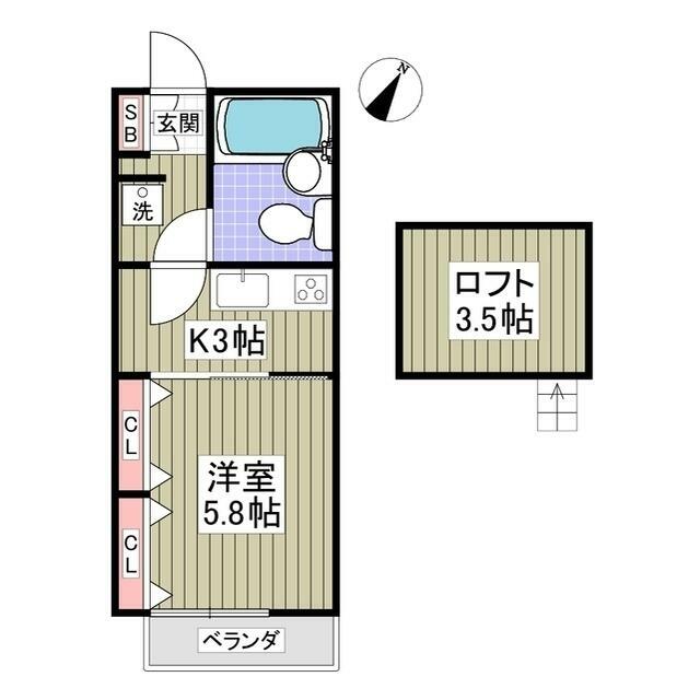 グレースアイルY D201号室 間取り