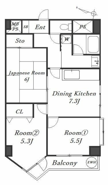 ライオンズマンション平塚第３ 205号室 間取り