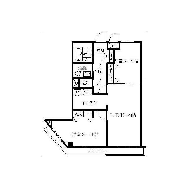 アンソレイエ泉 302号室 間取り