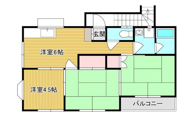 関屋ハイツ 2F号室 間取り