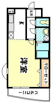 ロワジール 204号室 間取り