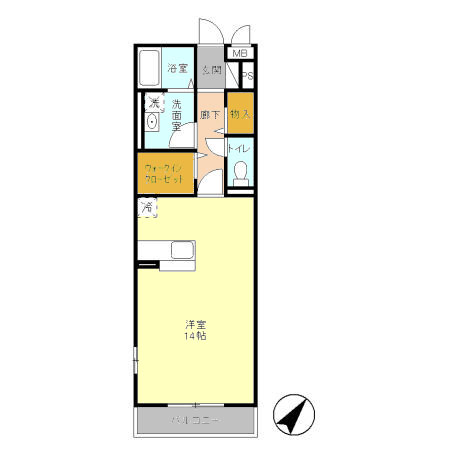 土屋ハイム 302号室 間取り